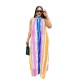 Women Plus Size Summer Vacation Bohemia Sleeveless Color Blocking Loose Wide Leg Jumpsuits Women Plus Size Summer Vacation Bohemia Sleeveless Color Blocking Loose Wide Leg Jumpsuits