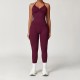 Women Fashion Solid Color Seamless Halter-Neck Camisole Tight Pants Yoga Sports Two-Piece Set Women Fashion Solid Color Seamless Halter-Neck Camisole Tight Pants Yoga Sports Two-Piece Set