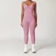 Women Fashion Solid Color Seamless Halter-Neck Camisole Tight Pants Yoga Sports Two-Piece Set Women Fashion Solid Color Seamless Halter-Neck Camisole Tight Pants Yoga Sports Two-Piece Set