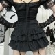 Women Diablo Punk Gothic Multi-Layer Black Skirt Women Diablo Punk Gothic Multi-Layer Black Skirt