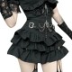 Women Diablo Punk Gothic Multi-Layer Black Skirt Women Diablo Punk Gothic Multi-Layer Black Skirt