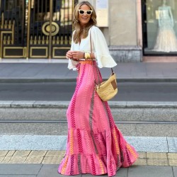Bohemian Style Vacation Women Casual Skirt Bohemian Style Vacation Women Casual Skirt