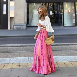Bohemian Style Vacation Women Casual Skirt Bohemian Style Vacation Women Casual Skirt
