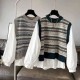 Women Fashion Casual Stitching Fake Two-Piece Knitted Long-Sleeve Loose Blouse Women Fashion Casual Stitching Fake Two-Piece Knitted Long-Sleeve Loose Blouse