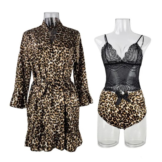 Summer Women Fashion Sexy Silk Stripe Heart-Shaped Printed Home Pajamas Set Summer Women Fashion Sexy Silk Stripe Heart-Shaped Printed Home Pajamas Set