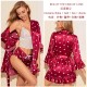 Summer Women Fashion Sexy Silk Stripe Heart-Shaped Printed Home Pajamas Set Summer Women Fashion Sexy Silk Stripe Heart-Shaped Printed Home Pajamas Set