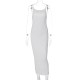 Women Fashion Sexy Solid Color Line Spaghetti Strap Tight Dress Women Fashion Sexy Solid Color Line Spaghetti Strap Tight Dress