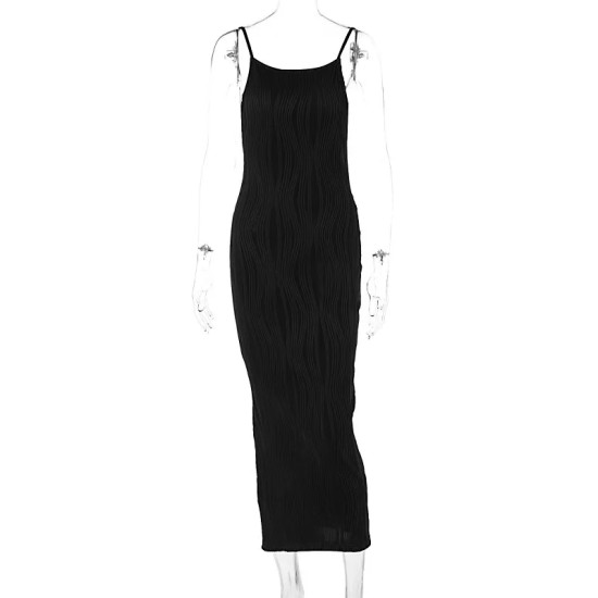 Women Fashion Sexy Solid Color Line Spaghetti Strap Tight Dress Women Fashion Sexy Solid Color Line Spaghetti Strap Tight Dress