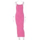 Women Fashion Sexy Solid Color Line Spaghetti Strap Tight Dress Women Fashion Sexy Solid Color Line Spaghetti Strap Tight Dress