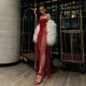 Women Fashion Sexy Solid Color Splicing Tube Tassel Slim Fit Dress Women Fashion Sexy Solid Color Splicing Tube Tassel Slim Fit Dress