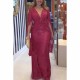 Women Fashion Sexy Elegant Solid Color Sequins V-Neck Long-Sleeve Loose Party Dress Women Fashion Sexy Elegant Solid Color Sequins V-Neck Long-Sleeve Loose Party Dress