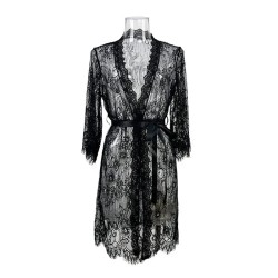 Women Fashion Sexy Mesh Lace Perspective Pajamas Women Fashion Sexy Mesh Lace Perspective Pajamas
