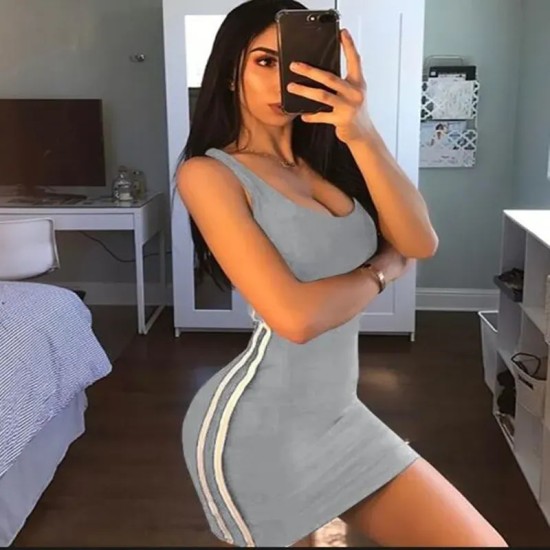 S-XXL Sexy Women Sleeveless Mini Dress S-XXL Sexy Women Sleeveless Mini Dress