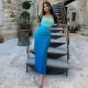 Women Fashion Sexy Gradient Sleeveless Tube Top Slim Fit Dress Women Fashion Sexy Gradient Sleeveless Tube Top Slim Fit Dress