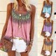 Women Vintage Casual Summer Sleeveless Loose Bohemian Print Tank Top Women Vintage Casual Summer Sleeveless Loose Bohemian Print Tank Top
