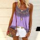 Women Vintage Casual Summer Sleeveless Loose Bohemian Print Tank Top Women Vintage Casual Summer Sleeveless Loose Bohemian Print Tank Top