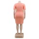 XL-5XL Women Plus Size Solid Color Sash Dresses XL-5XL Women Plus Size Solid Color Sash Dresses