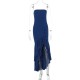 Women Fashion Sexy Irregular Tube Top Split Ruffled Dress Women Fashion Sexy Irregular Tube Top Split Ruffled Dress