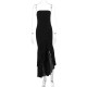 Women Fashion Sexy Irregular Tube Top Split Ruffled Dress Women Fashion Sexy Irregular Tube Top Split Ruffled Dress