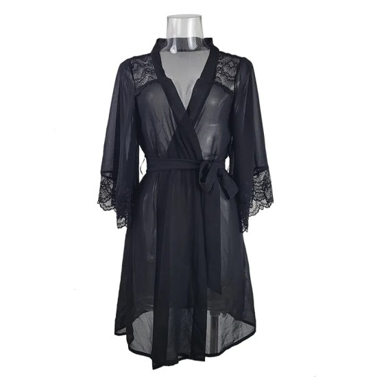 Women Fashion Sexy Lace Chiffon Pajamas Women Fashion Sexy Lace Chiffon Pajamas