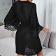 Women Fashion Sexy Lace Chiffon Pajamas Women Fashion Sexy Lace Chiffon Pajamas