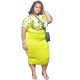 Women Fashion Casual Floral Printing Top Skirt Plus Size Set Women Fashion Casual Floral Printing Top Skirt Plus Size Set