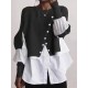 Women Fashion Casual Stitching Knitted Sweater Fake Two-Piece Long-Sleeve Blouse Women Fashion Casual Stitching Knitted Sweater Fake Two-Piece Long-Sleeve Blouse