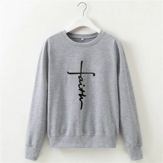 Women Fashion Casual Letter Printed Round Neck Long-Sleeve Sweatshirt Women Fashion Casual Letter Printed Round Neck Long-Sleeve Sweatshirt