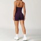 Women Fashion Solid Color Seamless Halter-Neck Camisole Tight Shorts Yoga Sports Two-Piece Set Women Fashion Solid Color Seamless Halter-Neck Camisole Tight Shorts Yoga Sports Two-Piece Set