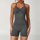 Women Fashion Solid Color Seamless Halter-Neck Camisole Tight Shorts Yoga Sports Two-Piece Set Women Fashion Solid Color Seamless Halter-Neck Camisole Tight Shorts Yoga Sports Two-Piece Set