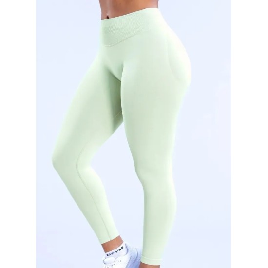 Women Fashion Solid Color Pleated Seamless Low-Waist Yoga Pants Women Fashion Solid Color Pleated Seamless Low-Waist Yoga Pants
