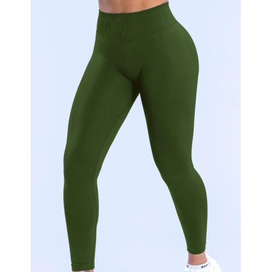 Women Fashion Solid Color Pleated Seamless Low-Waist Yoga Pants Women Fashion Solid Color Pleated Seamless Low-Waist Yoga Pants