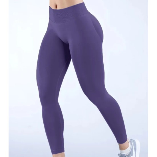 Women Fashion Solid Color Pleated Seamless Low-Waist Yoga Pants Women Fashion Solid Color Pleated Seamless Low-Waist Yoga Pants