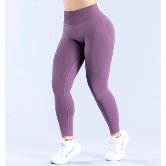 Women Fashion Solid Color Pleated Seamless Low-Waist Yoga Pants Women Fashion Solid Color Pleated Seamless Low-Waist Yoga Pants