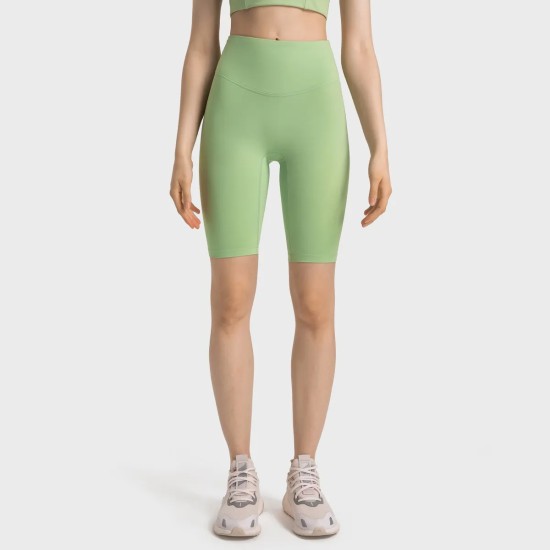 Women Fashion Casual Solid Color High Waist Yoga Shorts Women Fashion Casual Solid Color High Waist Yoga Shorts
