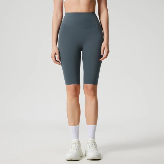 Women Fashion Casual Solid Color High Waist Yoga Shorts Women Fashion Casual Solid Color High Waist Yoga Shorts
