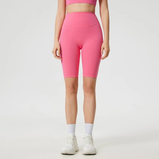 Women Fashion Casual Solid Color High Waist Yoga Shorts Women Fashion Casual Solid Color High Waist Yoga Shorts