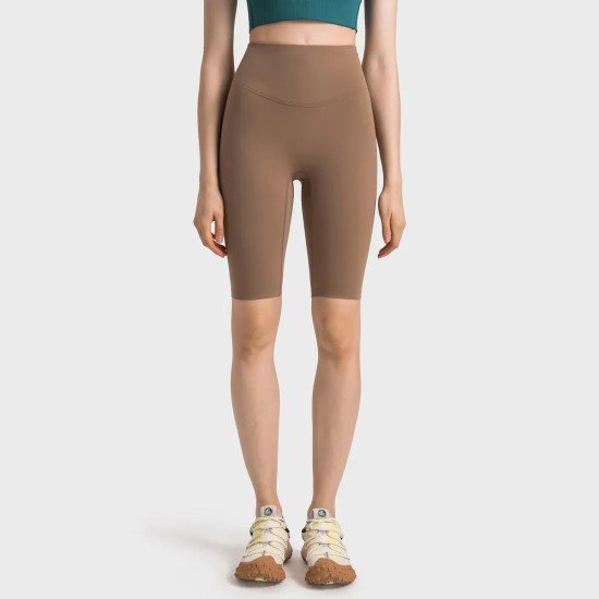 Women Fashion Casual Solid Color High Waist Yoga Shorts Women Fashion Casual Solid Color High Waist Yoga Shorts
