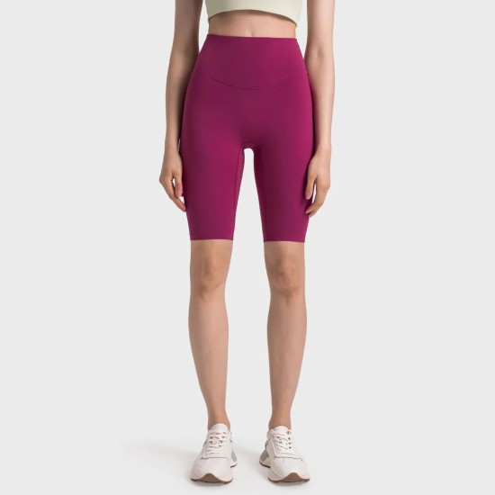 Women Fashion Casual Solid Color High Waist Yoga Shorts Women Fashion Casual Solid Color High Waist Yoga Shorts