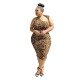 L-4XL Women Plus Size Sexy Leopard Irregular Sleeveless Bodycon Dress L-4XL Women Plus Size Sexy Leopard Irregular Sleeveless Bodycon Dress