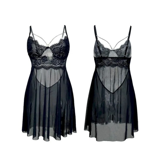Women Fashion Sexy Lace Mesh Perspective Sling Sexy Pajamas Women Fashion Sexy Lace Mesh Perspective Sling Sexy Pajamas