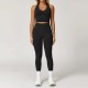 Women Fashion Solid Color Thread Seamless Halter-Neck Tank Top Tight Pants Yoga Sports Two-Piece Set Women Fashion Solid Color Thread Seamless Halter-Neck Tank Top Tight Pants Yoga Sports Two-Piece Set