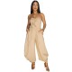 Women Summer Fashion Solid Color Strapless Jumpsuit Women Summer Fashion Solid Color Strapless Jumpsuit