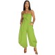 Women Summer Fashion Solid Color Strapless Jumpsuit Women Summer Fashion Solid Color Strapless Jumpsuit
