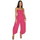 Women Summer Fashion Solid Color Strapless Jumpsuit Women Summer Fashion Solid Color Strapless Jumpsuit