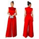 Women Fashion Solid Color Wide Leg Jumpsuits Women Fashion Solid Color Wide Leg Jumpsuits