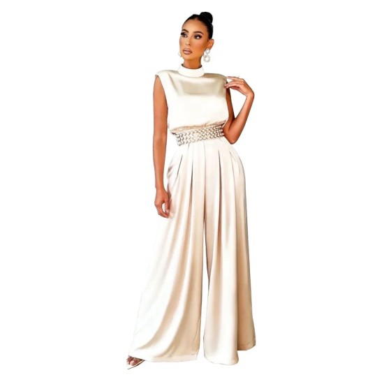 Women Fashion Solid Color Wide Leg Jumpsuits Women Fashion Solid Color Wide Leg Jumpsuits