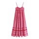 Bohemian Women Casual Embroidered Sling Maxi Dress Bohemian Women Casual Embroidered Sling Maxi Dress