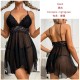 Women Fashion Sexy Deep V Lace Mesh Perspective Sexy Pajamas Women Fashion Sexy Deep V Lace Mesh Perspective Sexy Pajamas
