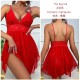 Women Fashion Sexy Deep V Lace Mesh Perspective Sexy Pajamas Women Fashion Sexy Deep V Lace Mesh Perspective Sexy Pajamas